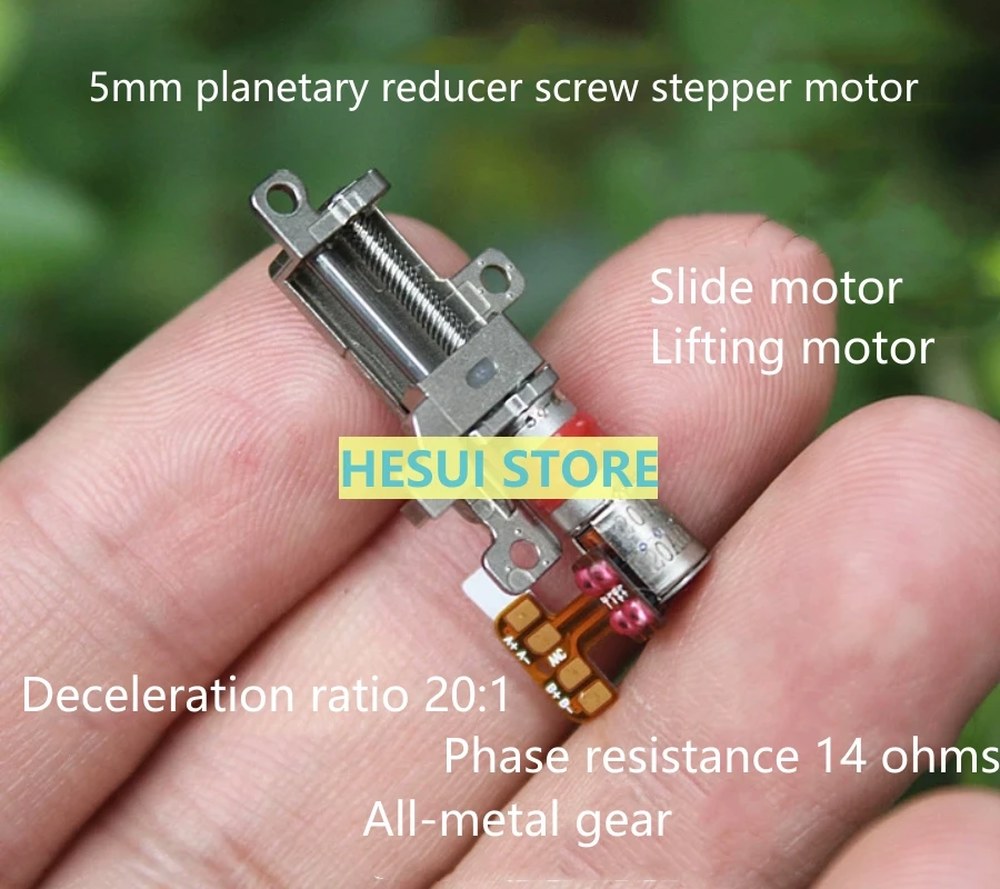 모든 금속 스크류 슬라이드 스테퍼 모터 정밀 5mm 감속 리프트 푸시로드 모터 : GLOBAL FLY