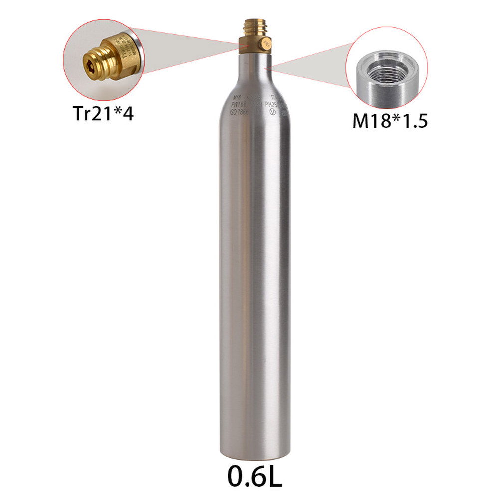TR21 2250PSI 가스 CO2 알루미늄 어댑터 실린더 소다 리필 에어탱크 스트림 밸브 충전 M18 6L : 퓨처스마트