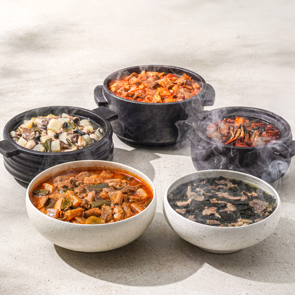 정말간편 밀키트 5팩 (10인분) 미역국 된장 김치찌개 육개장 소고기무국 세트 : 남선생홈푸드