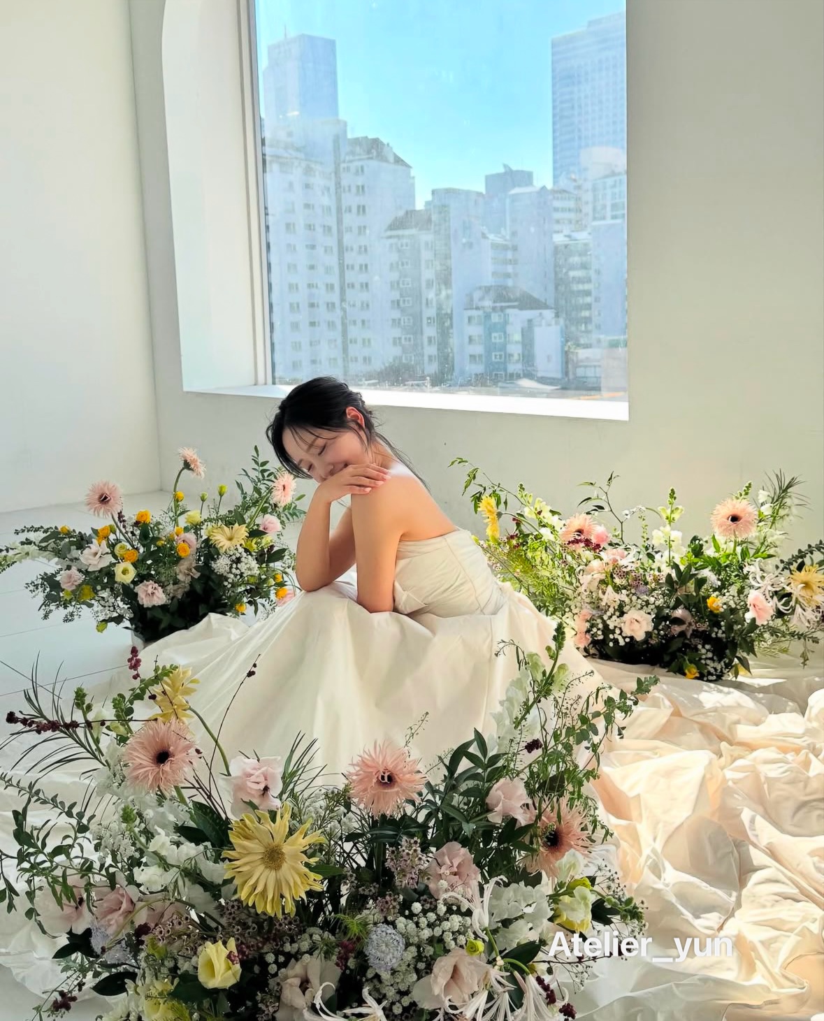 [플라워디렉팅] C타입 웨딩촬영 꽃장식 촬영소품 : 웨딩부케 아뜰리에윤