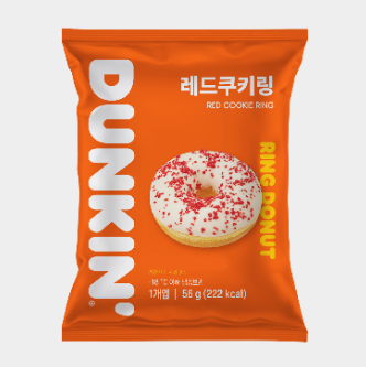 던킨 레드 쿠키링 도넛 56g x 30개 크림도너츠 : 고삐