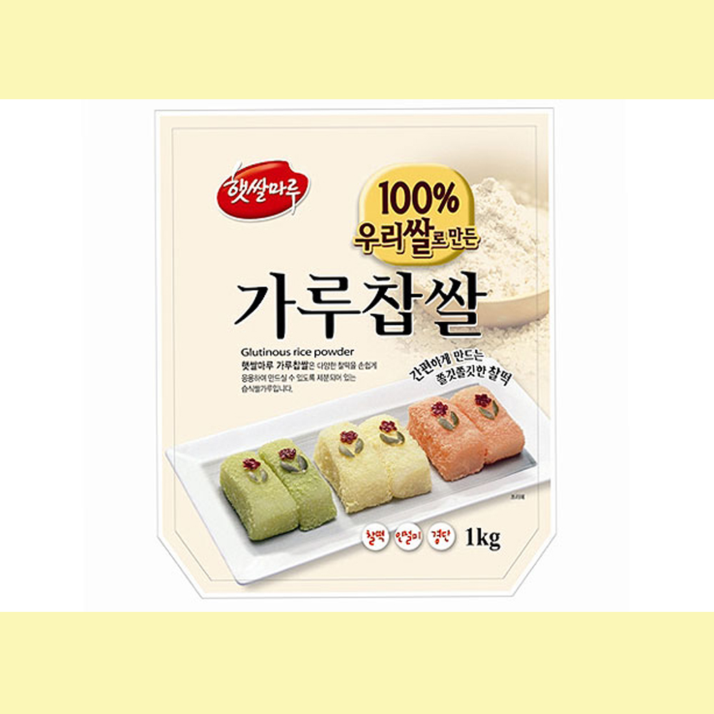 국산 가루찹쌀 1kg 습식 분말 쌀가루 떡 재료 햇쌀마루 : 베이킹팜