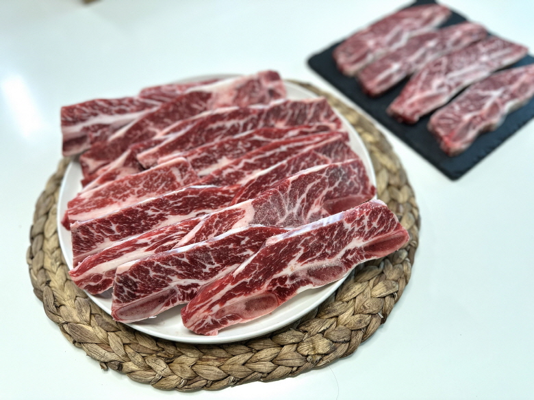 명품 초이스 LA 꽃갈비 2kg 미국산 초이스등급 엘에이갈비 갈비 꽃갈비 : 정육장터