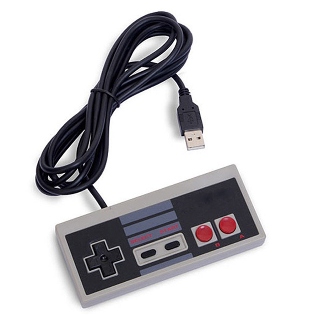 비디오 패드 유선 컴퓨터 NES 개 레트로 조이스틱 2 핸들 1 컨트롤러 컨트롤 USB PC/USB/NES 게임 1PC : sachilcp