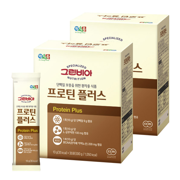 그린비아 프로틴플러스 10g 60포 단백질가루 : 더케어