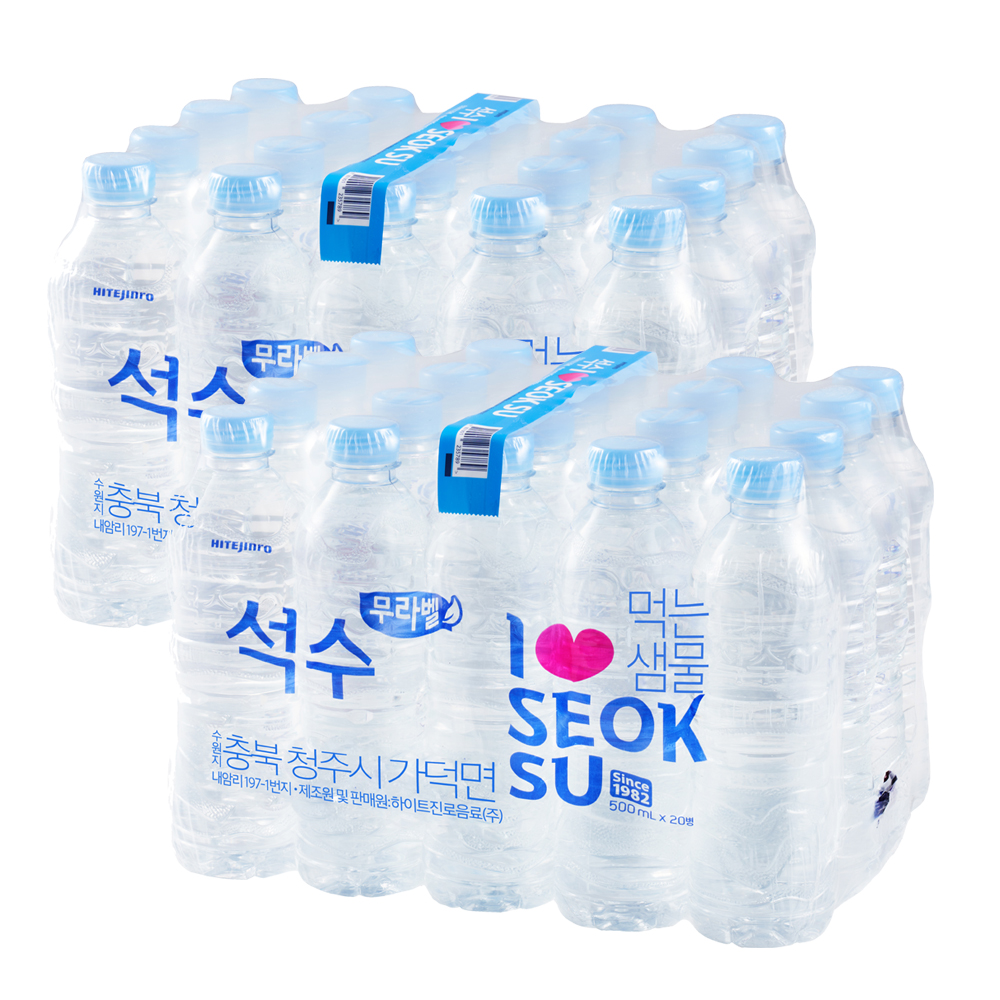 석수 하이트진로 석수 500ml 40펫 (무라벨) : 365할인몰