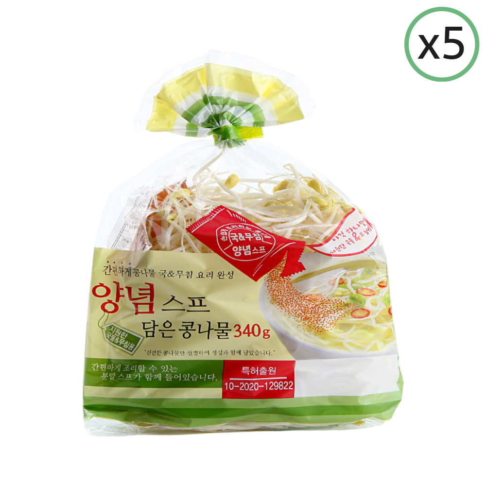 참살이 양념스프담은콩나물 340g 5개입 : 참살이식품