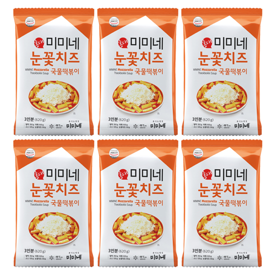 미미네 눈꽃치즈 국물떡볶이 X 기본맛, 620g, 6개 : 홍대 미미네 직영몰