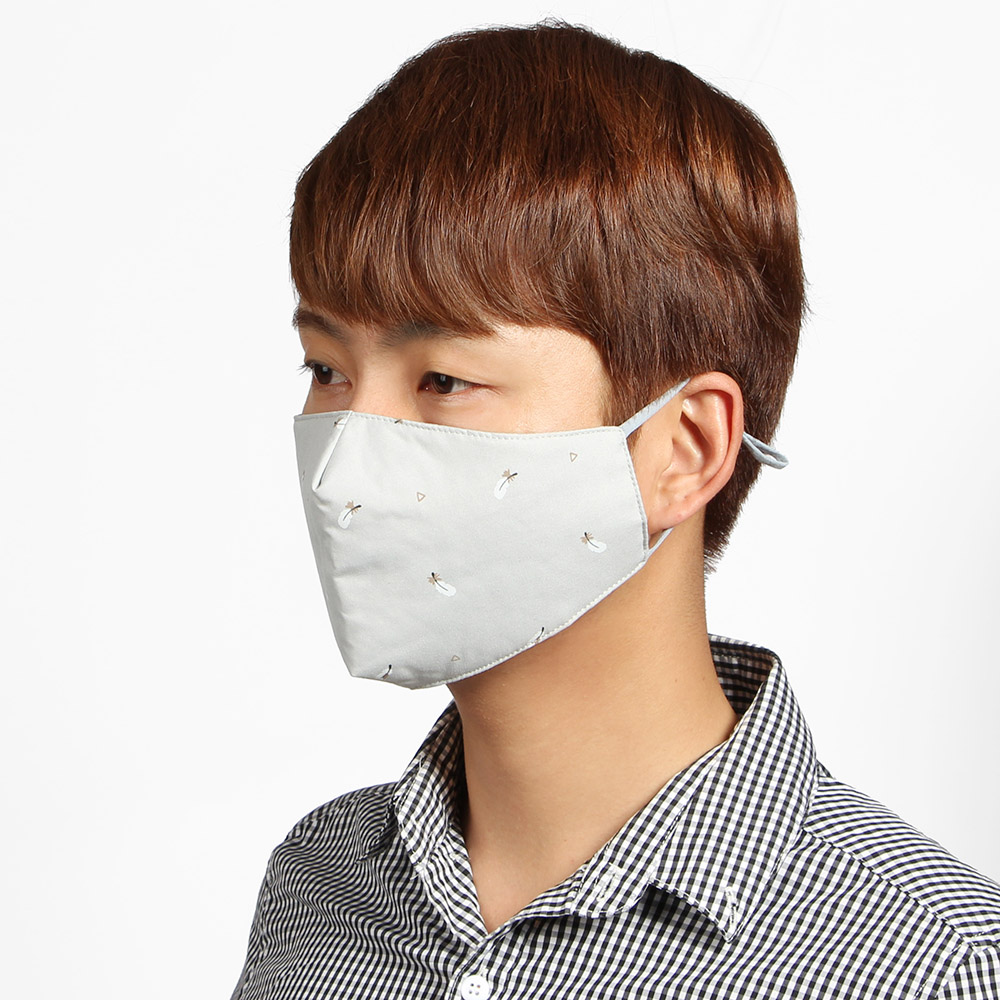 지아오 3겹 필터 면마스크 그레이 새부리형마스크대형 세부리마스크 : 지아오