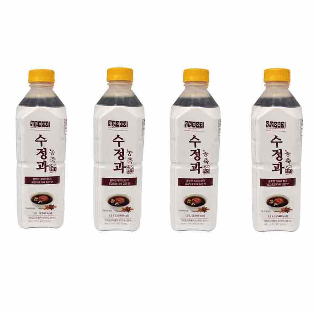 명인이야기 수정과농축액 1.2L 하늘청 농축수정과 원액 수정과 만들기 4.8L, 4개 : 마켓큐브Marketcube