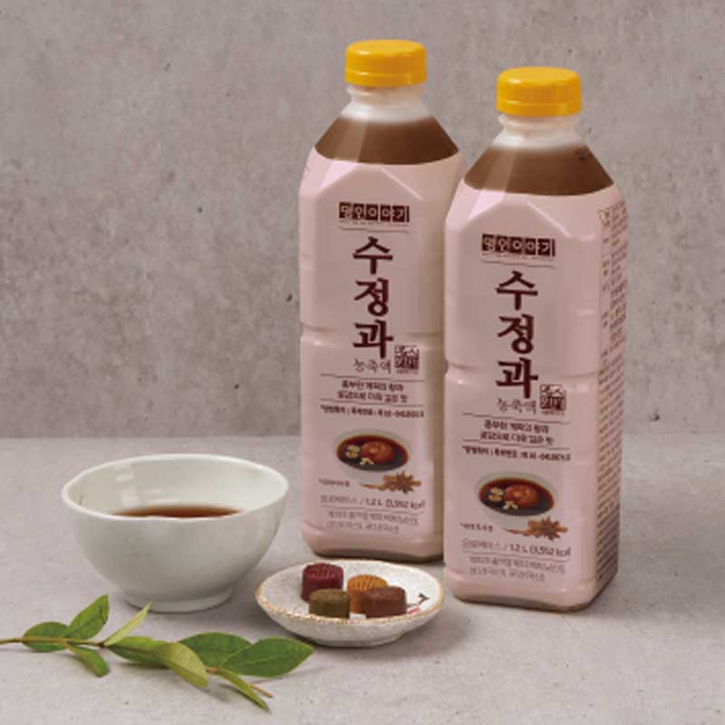 명인이야기 수정과농축액 1.2L 하늘청 농축 수정과 원액 업소용 만들기 디저트 : 마켓큐브Marketcube