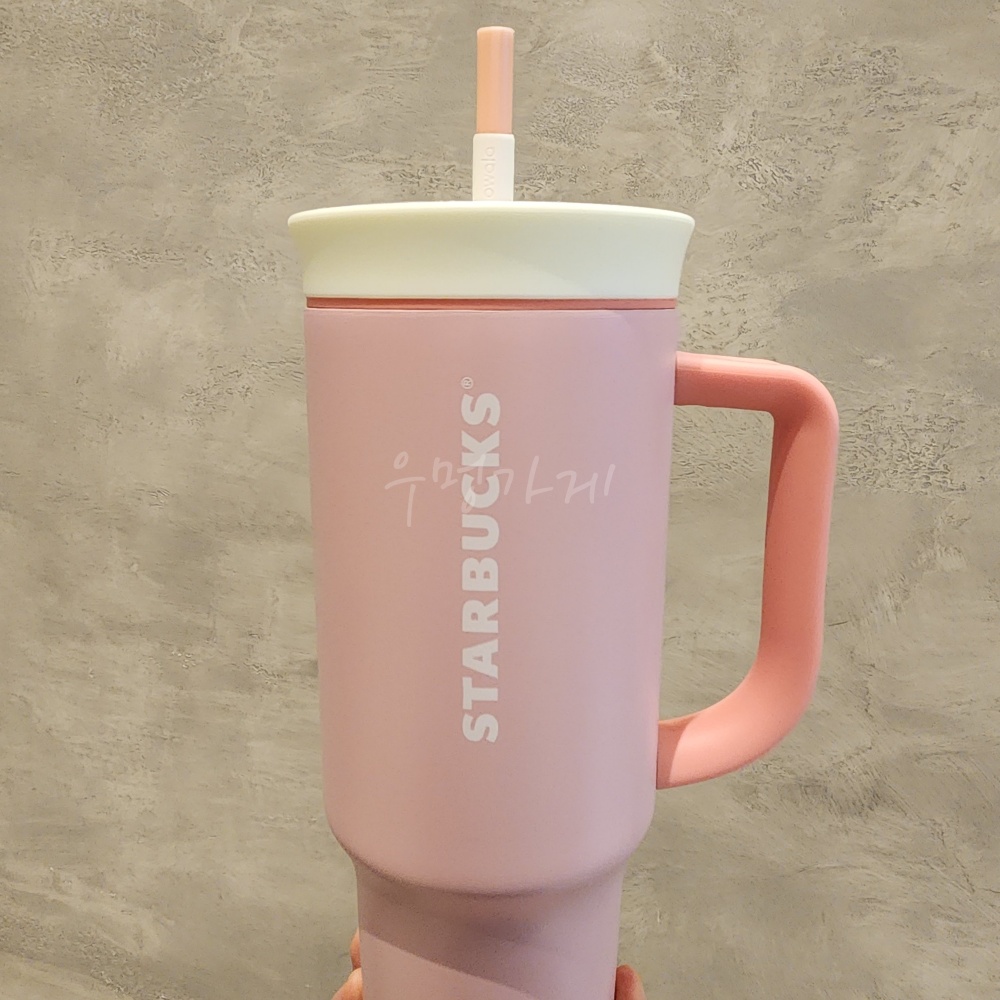스타벅스 SS 디어러브 오왈라 트래블 콜드컵 1185ml 각인 1리터 대용량 손잡이 텀블러 : 우멍가게