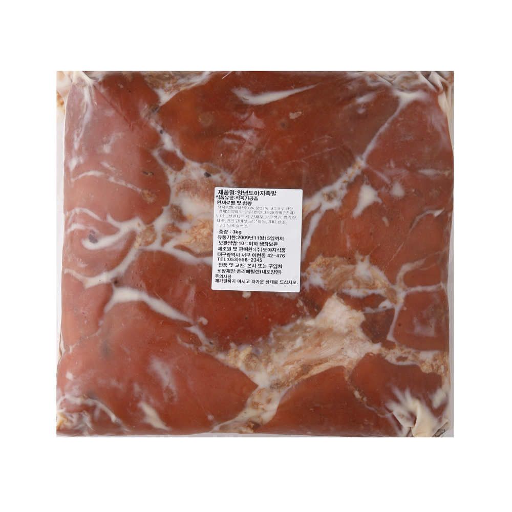 도야지식품 양념족발 수입산 뼈없음 3kg : FOOD파트너스