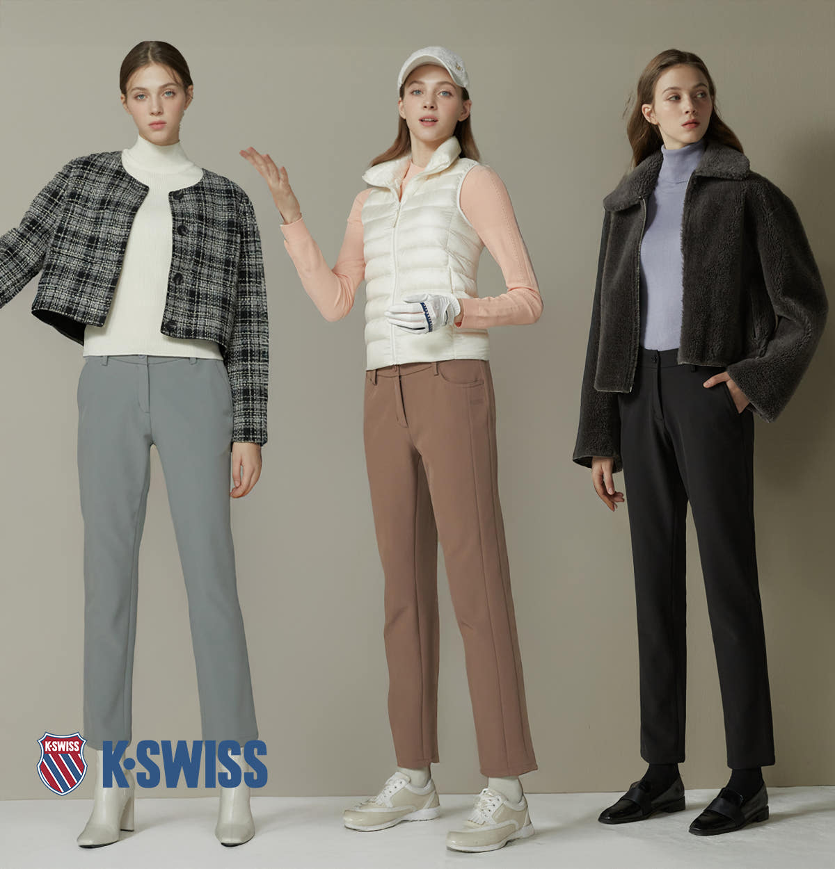 케이스위스 K-SWISS 여성 스판 기모 팬츠 3종세트, 27 : 매거진