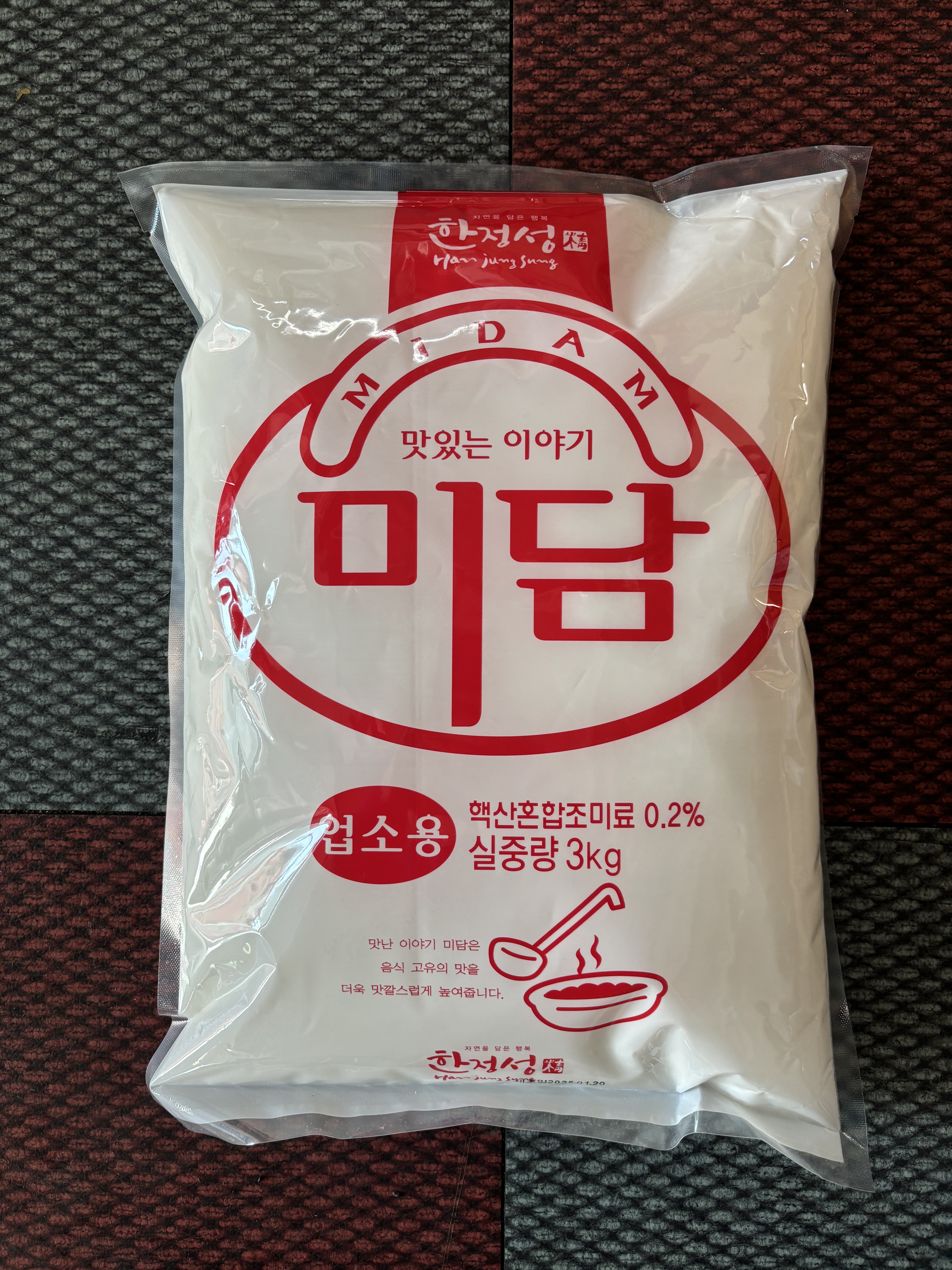 한정성 미담 3kg 조미료 msg 국물 양념 찌개 감칠맛 업소용 가정용 미원 : 옐로푸드