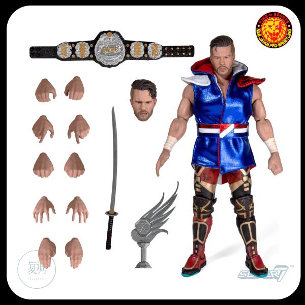 Super7  피규어 NJPW 액션   일본 프로 레슬링 시리즈 1 맞춤형 입상 룸 선물 완구 : 코루컴퍼니