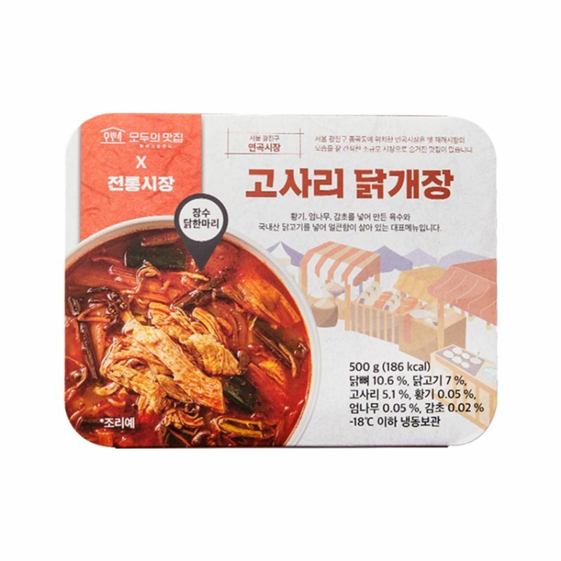 모두의맛집 고사리 닭개장 면곡시장 장수닭한마리 밀키트 1인분 : 모두의맛집