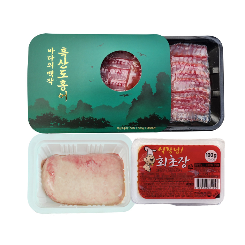 전라도 명물 흑산도 홍어 회 밀키트 250g 500g 1kg 선택 : 싸다유통