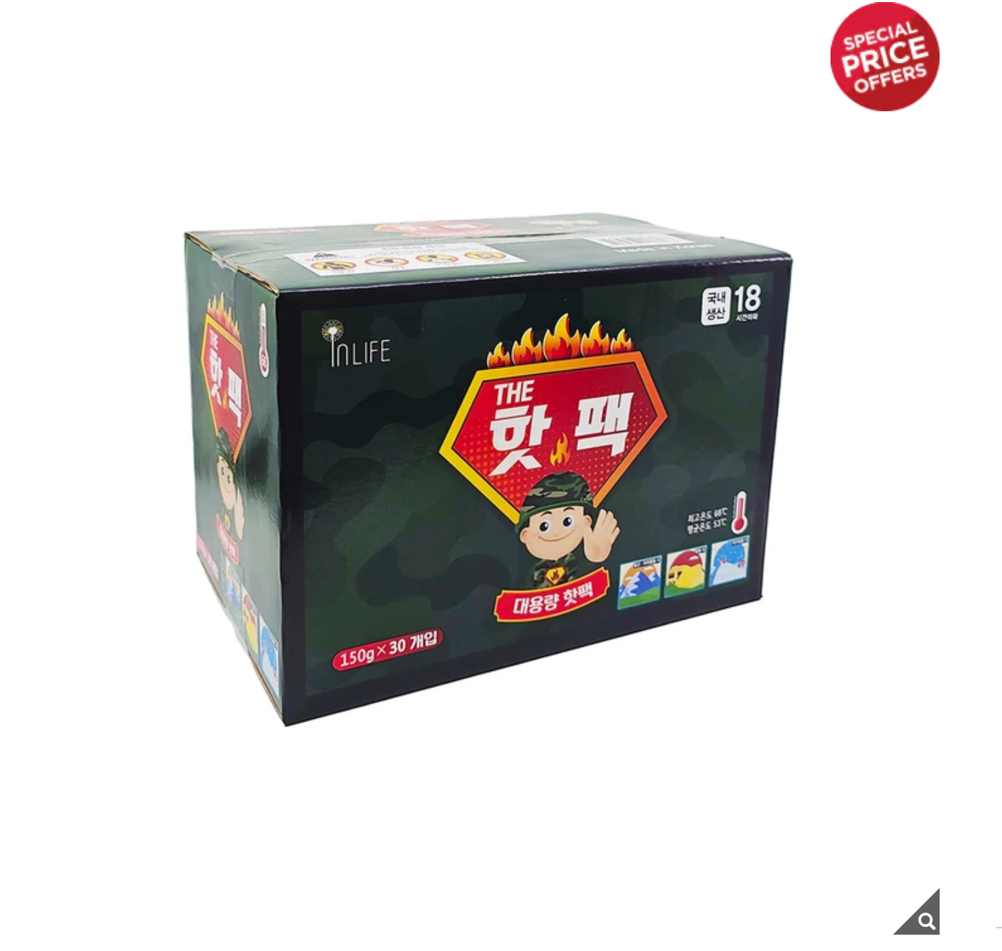 인라이프 대용량 포켓용 핫팩 150g x 30개 코스트코 : 데일리스토어1
