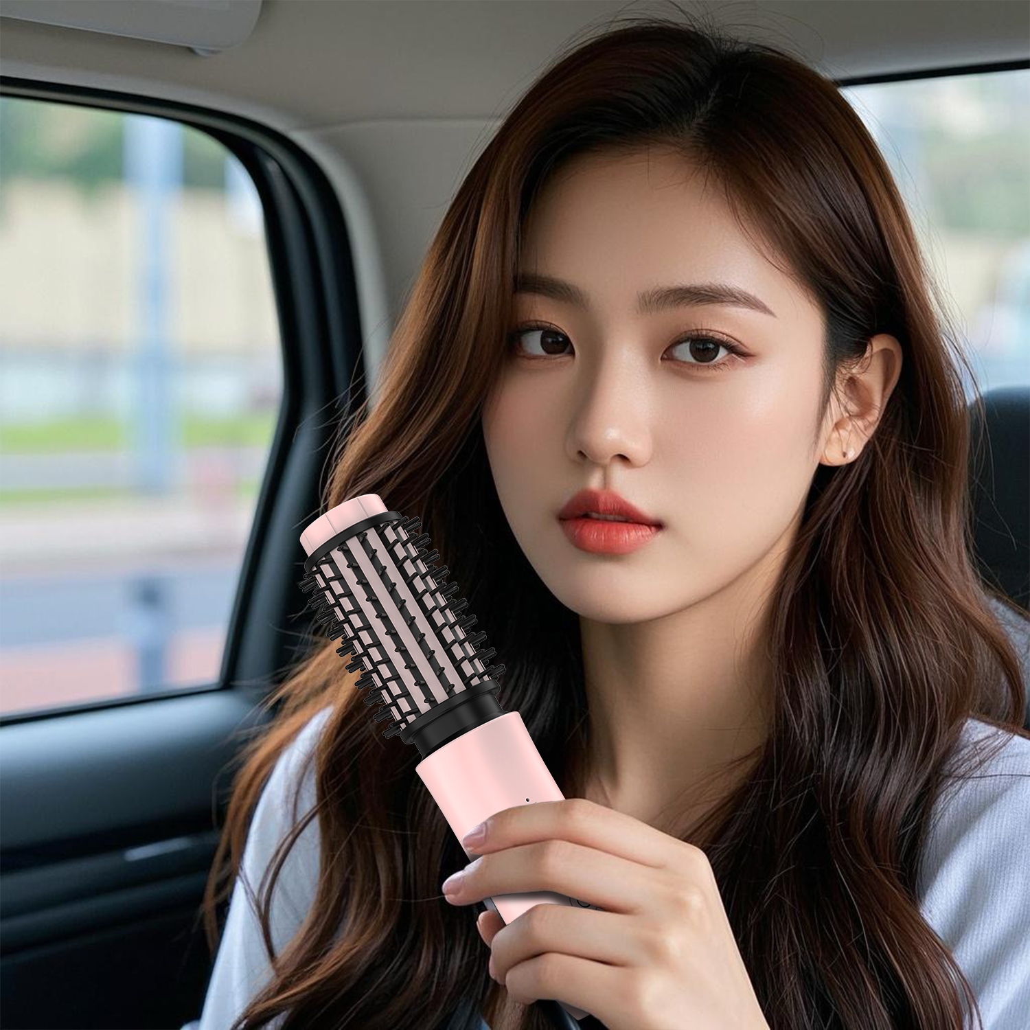 SKP 무선 미니 뿌리볼륨  C컬 여행 외출 빗 고데기 핑크 : LEEKO 리코 코리아