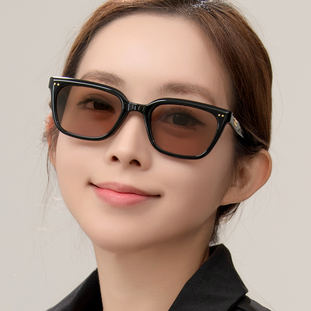 젠틀몬스터 선글라스 브리즈비 01 블랙 사각 뿔테 자외선차단 틴트선글라스 남자 여자 : GLASSCODE3927