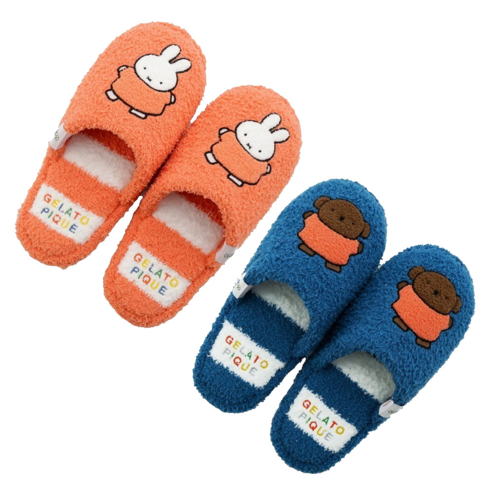 젤라또피케 X Dick Bruna 미피 베이비 모콜 룸슈즈 블루 2컬러 : 재팬 컬렉트
