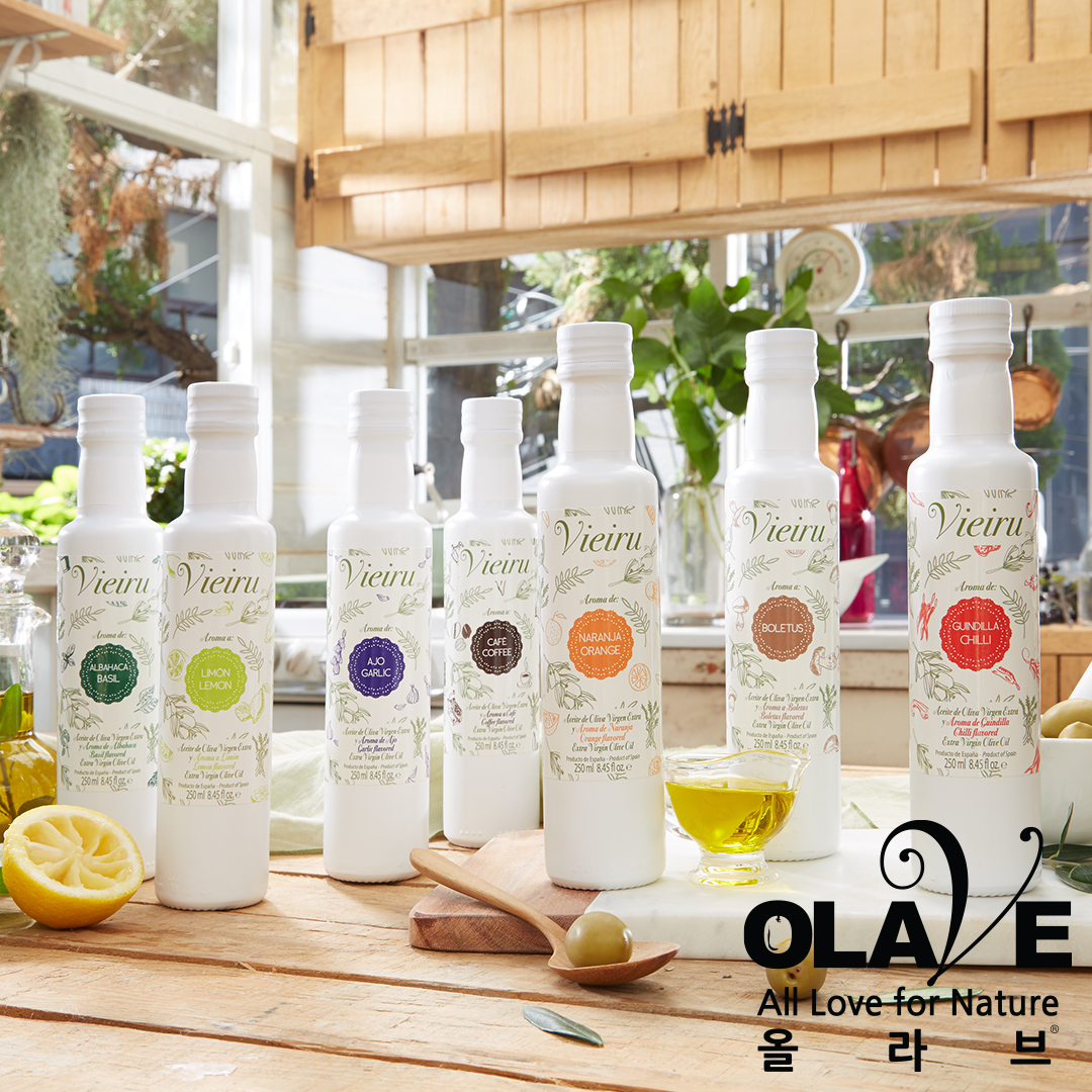 [올라브] 천연 맛 오렌지, 레몬, 바질, 갈릭, 커피, 버섯, 칠리 냉추출 엑스트라버진 올리브오일 250ml - MBN 생생정보마당 방영 : 올라브코리아