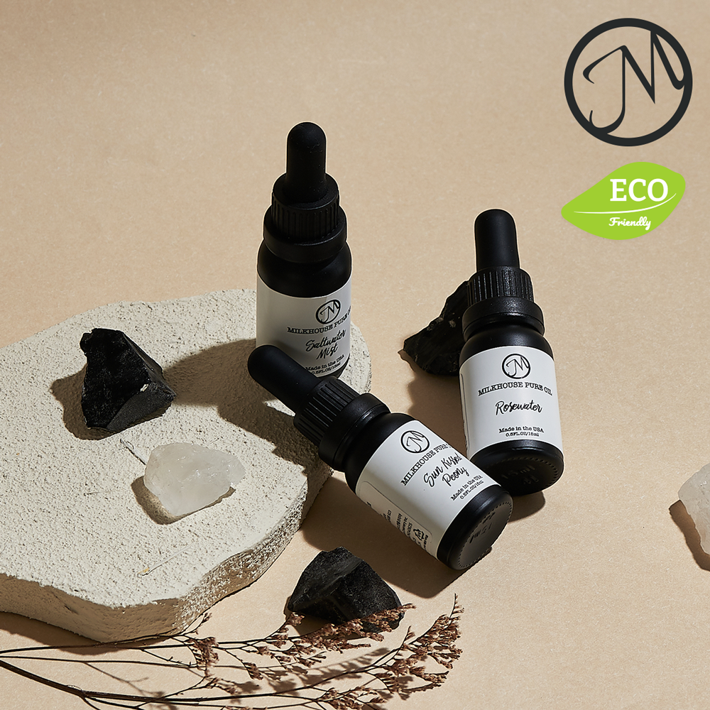[ECO포장 1+1] 밀크하우스캔들 퓨어 오일 퍼퓸 15ml + 15ml : 밀크하우스캔들