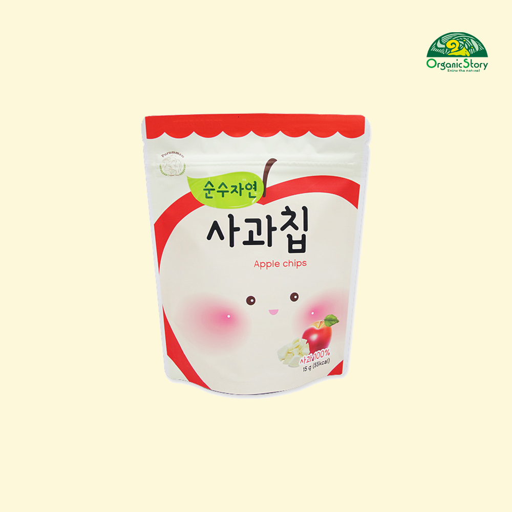 오가닉스토리 순수자연 사과칩15g : 오가닉스토리