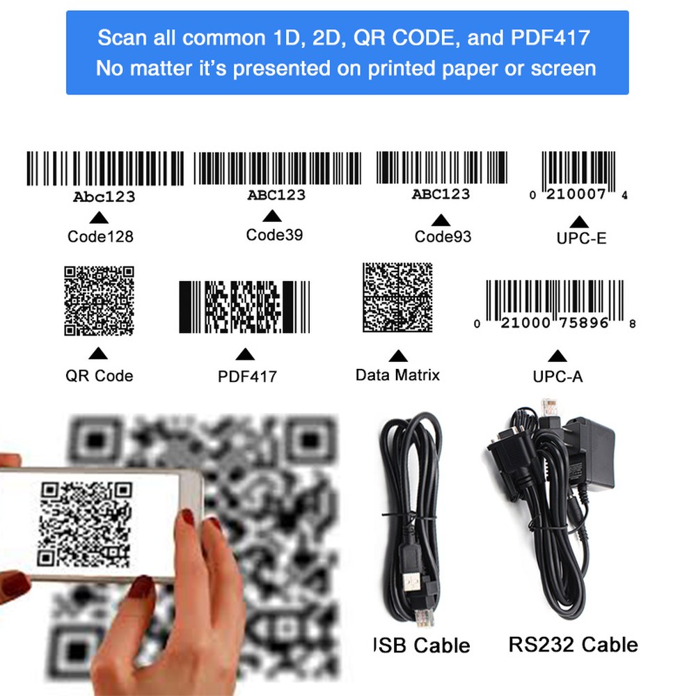 오네이 WIEGAND 2D 1D QR 바코드 스캐너 모듈, 출입 통제용, 키오스크 EP3000YRS232 : 와이제이에스컴퍼니