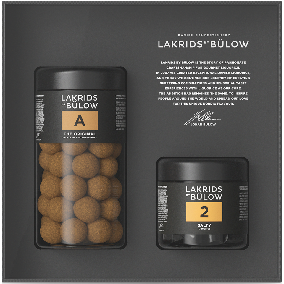 Lakrids by Bülow 덴마크 글루텐프리 프리미엄 BLACK BOX A & 2 감초 초콜릿 445G : 리오네 상점