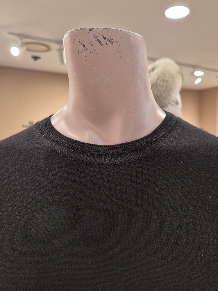 BCBG [올앤선드리]  베이직 라운드넥 P/O 니트_ A5S2K381 99   [BLACK] : 괴정점 BCBG올앤선드리