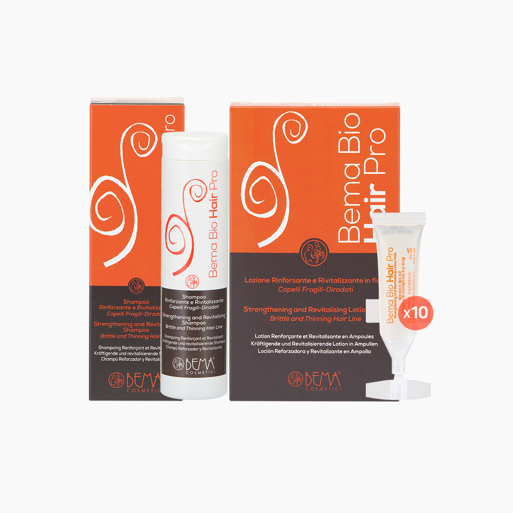 [베마] 저자극 두피 모발 케어 스트렝스닝 앤 리바이탈라이징 샴푸 200ml & 로션 바이알 10ml x 10EA : Bema Cosmetici