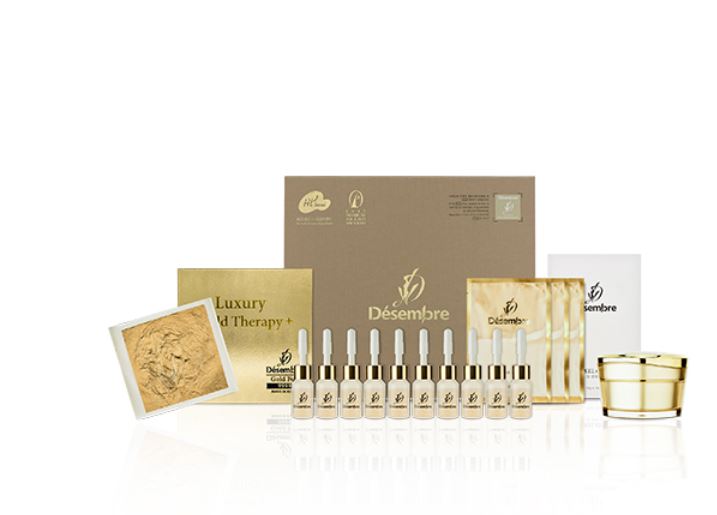 데쌍브르 르브골드 테라피  플러스 10회분 (호일93mm x93mm x30pcs ,세럼 5x10ea,  크림 50gx1ea ,마스크 35g x10ea) 탄력부여,안색개선... 