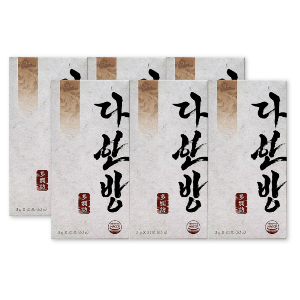 다한방 3g X 21포 6박스 프리미녹용 차전자피 식이섬유 : 탑팩토리