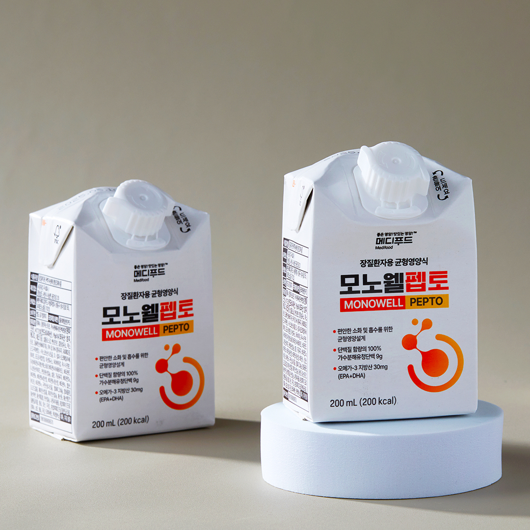 [메디푸드] 모노웰 펩토 200ml (24팩) 장질환 균형 영양 간식 환자식 식사대용식 : 한국메디칼푸드 메디푸드