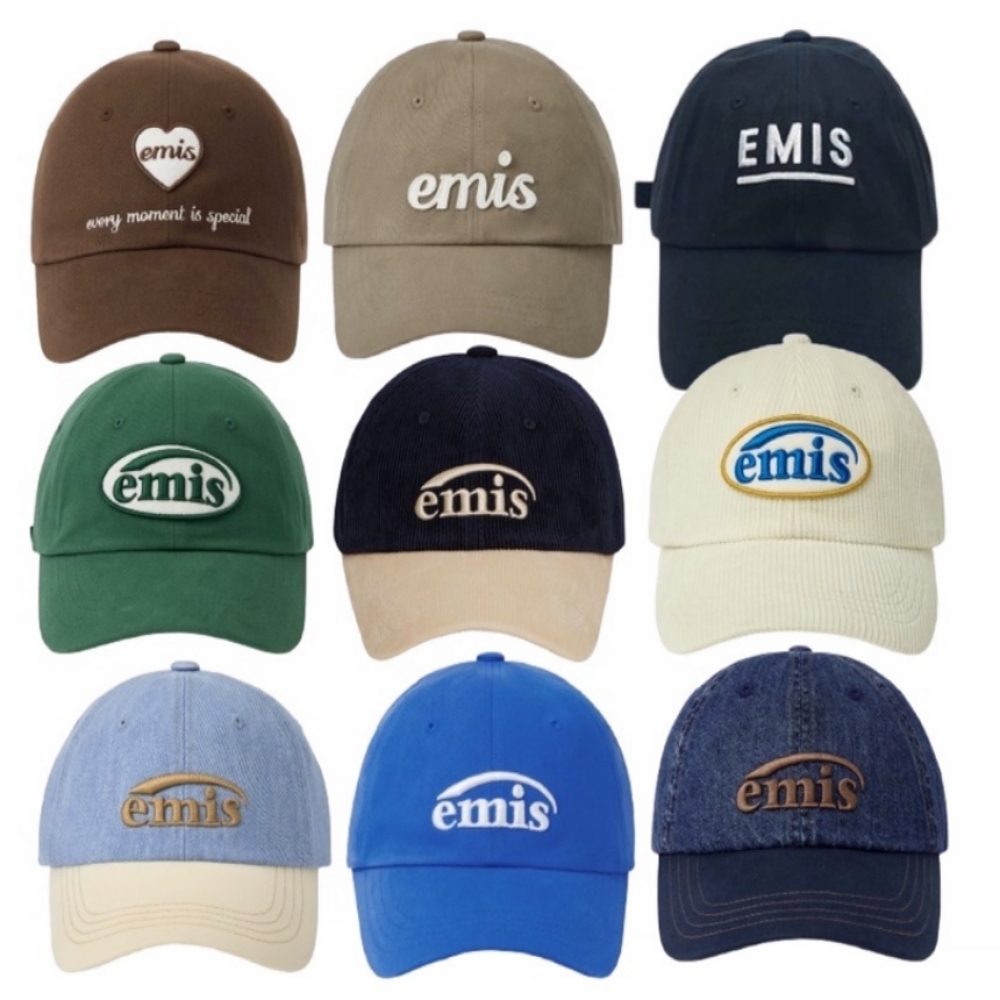 이미스 emis 볼캡 뉴로고 와펜 대두 캐주얼 커플 선물 헬스 러닝 야구 모자 : 솔로몬커머스
