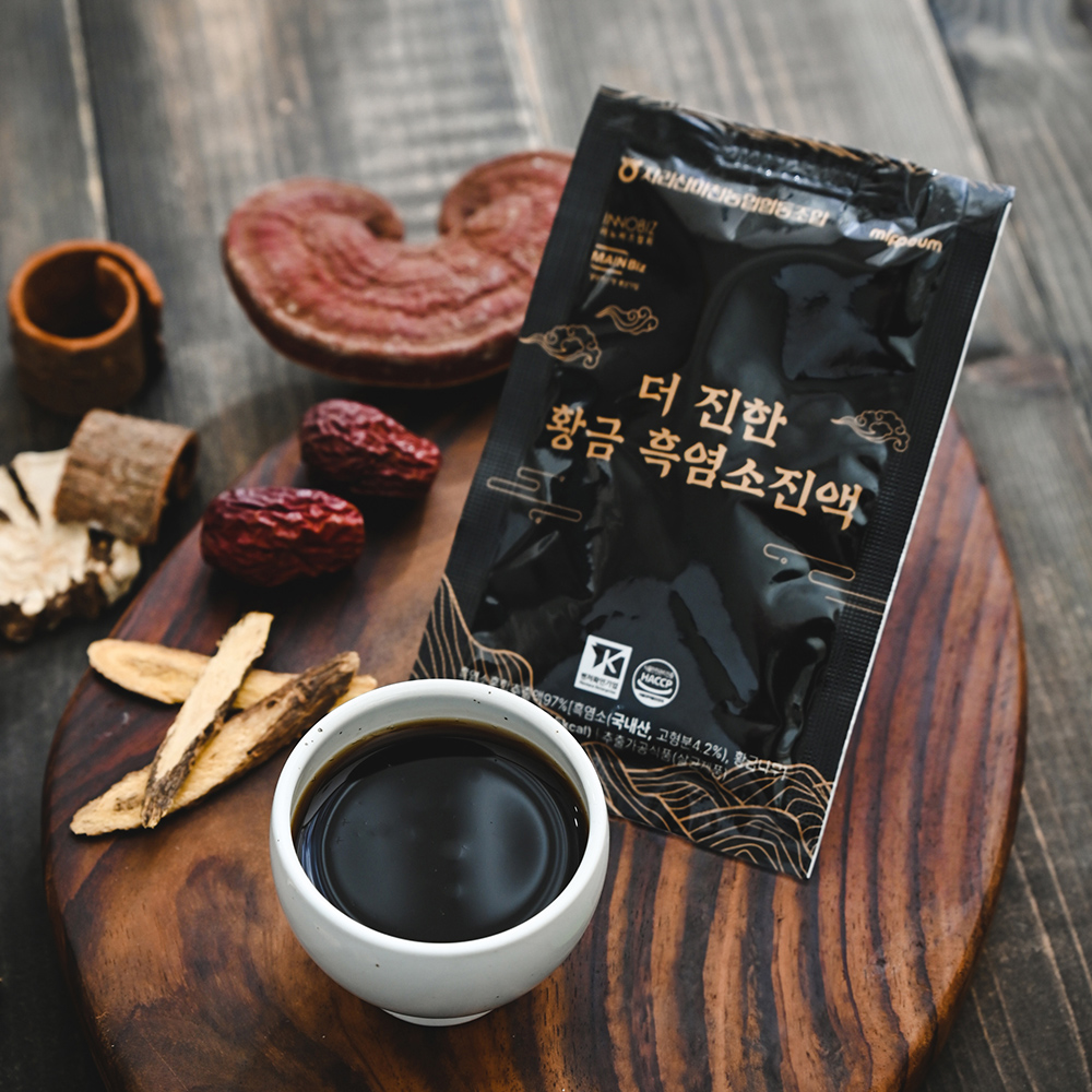 미쁨생활건강 더 진한 황금 흑염소진액 1박스 (총 30포) : 미쁨생활건강