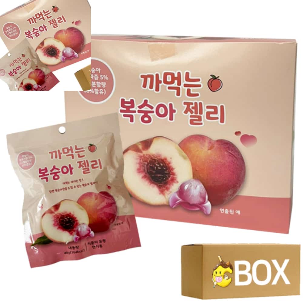 다타 놀이터간식 간식답례품 까먹는젤리 젤리간식 까먹는 복숭아젤리 15개입 10곽 1박스 : 팔타상점