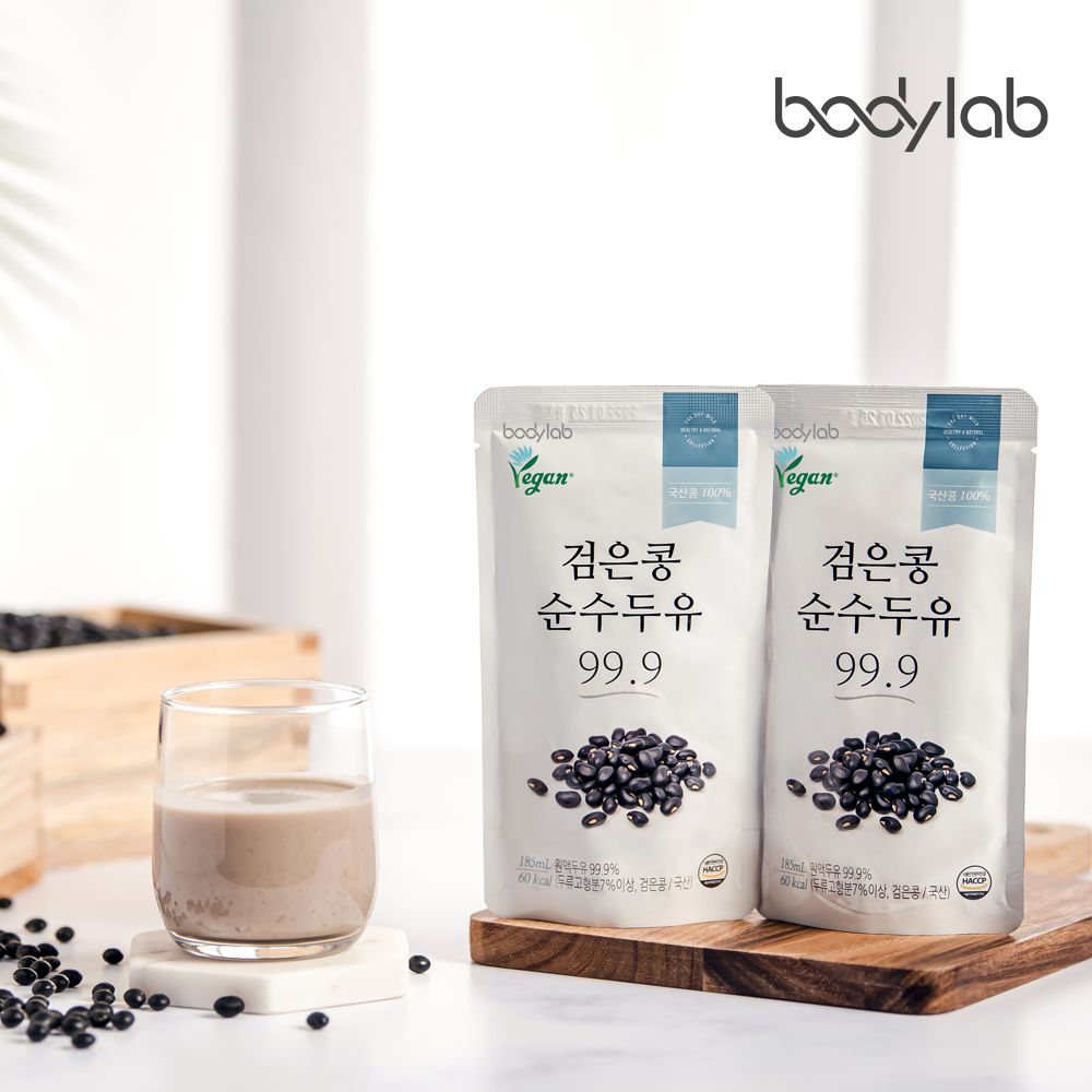 바디랩 검은콩두유 순수두유 무가당 고단백 1+1박스 (총 40포) : 바디랩