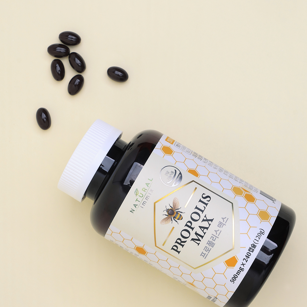 프로폴리스 맥스 효능 효과 500mg (240캡슐 x 2병) 8개월분 아연 영양제 면역력높이는영양제 : 내추럴이믹스