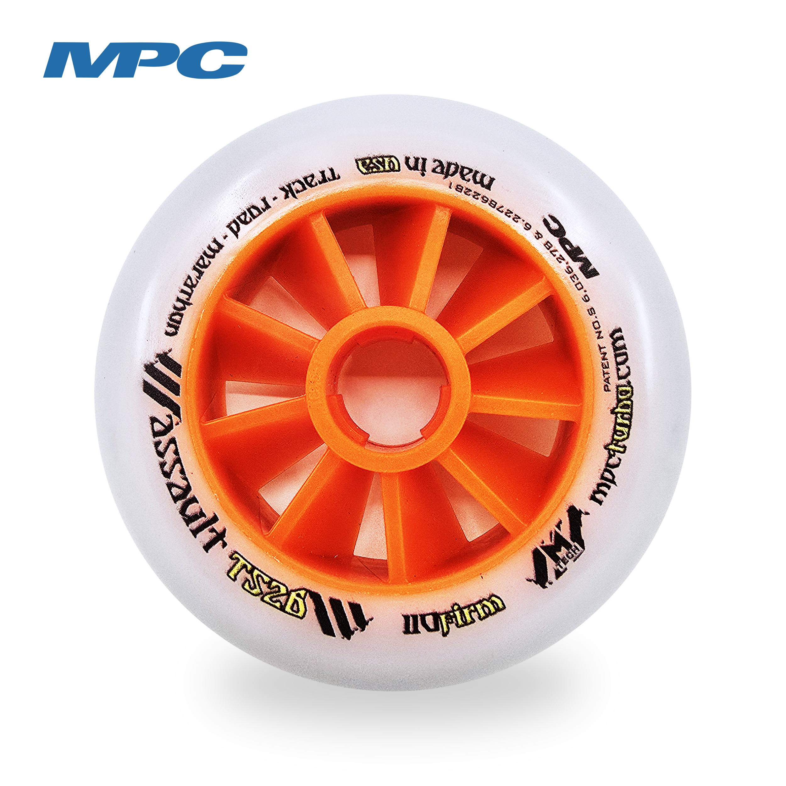 [2025공인] MPC 휠 track assault TS26 110mm firm 엠피씨 트랙 어썰트 / 인라인 스케이트 스피드 레이싱 휠 / MPC KOREA 정품 : 신본통상
