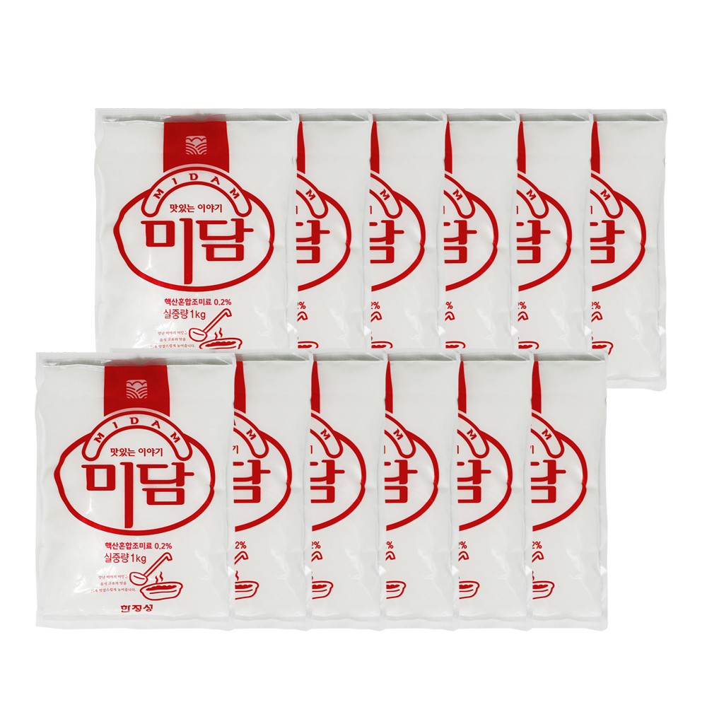 (1BOX) 한정성 미담, 핵산혼합조미료, 1kg, 12개 : 한정성푸드