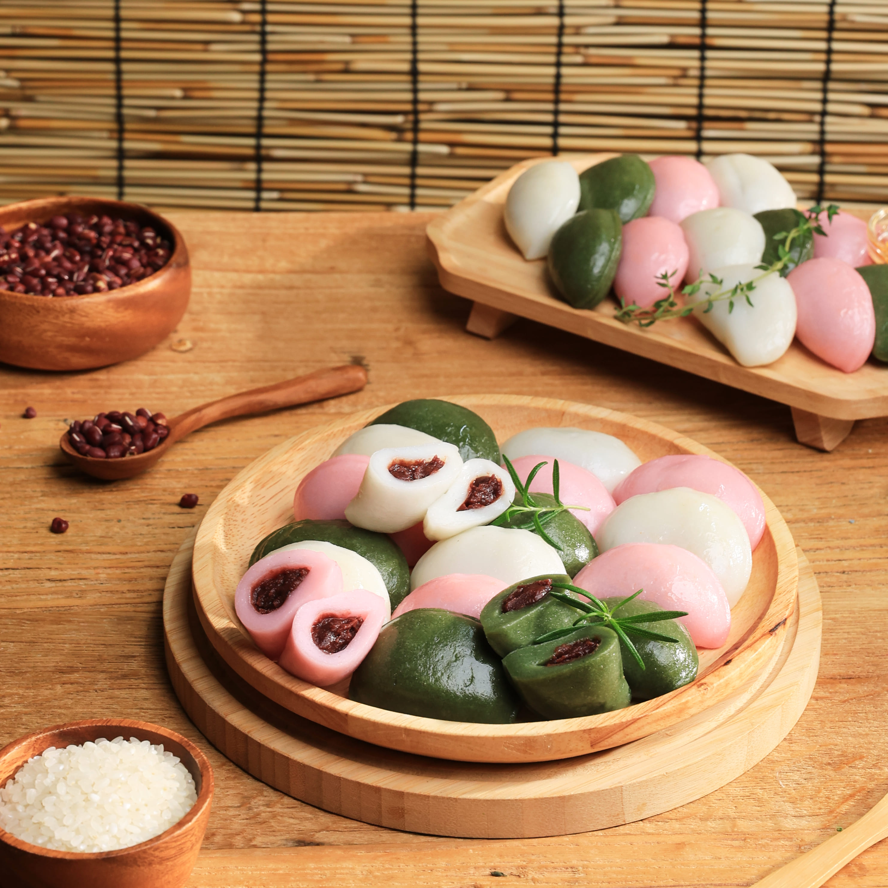 굳지않는 말랑한 팥 전통 앙금 바람 절편 꿀 떡 1kg 3종 쫀득쫀득 달콤한 디저트 간식 : K-Food
