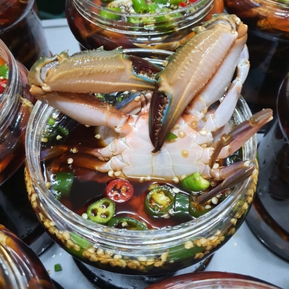 여수게장 국내산  돌게장 짜지않은 간장게장 2kg : to.