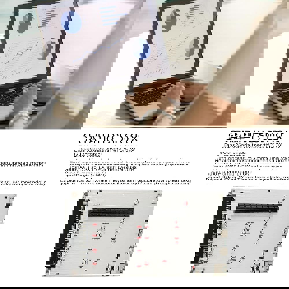 푸소케이 TH3P4G3 노트북 그래픽스 도킹스테이션 알루미늄 합금 노트북 외부 그래픽 카드 플러그 앤 플레이 SFX ATX 브래킷 20V3A 60W... 