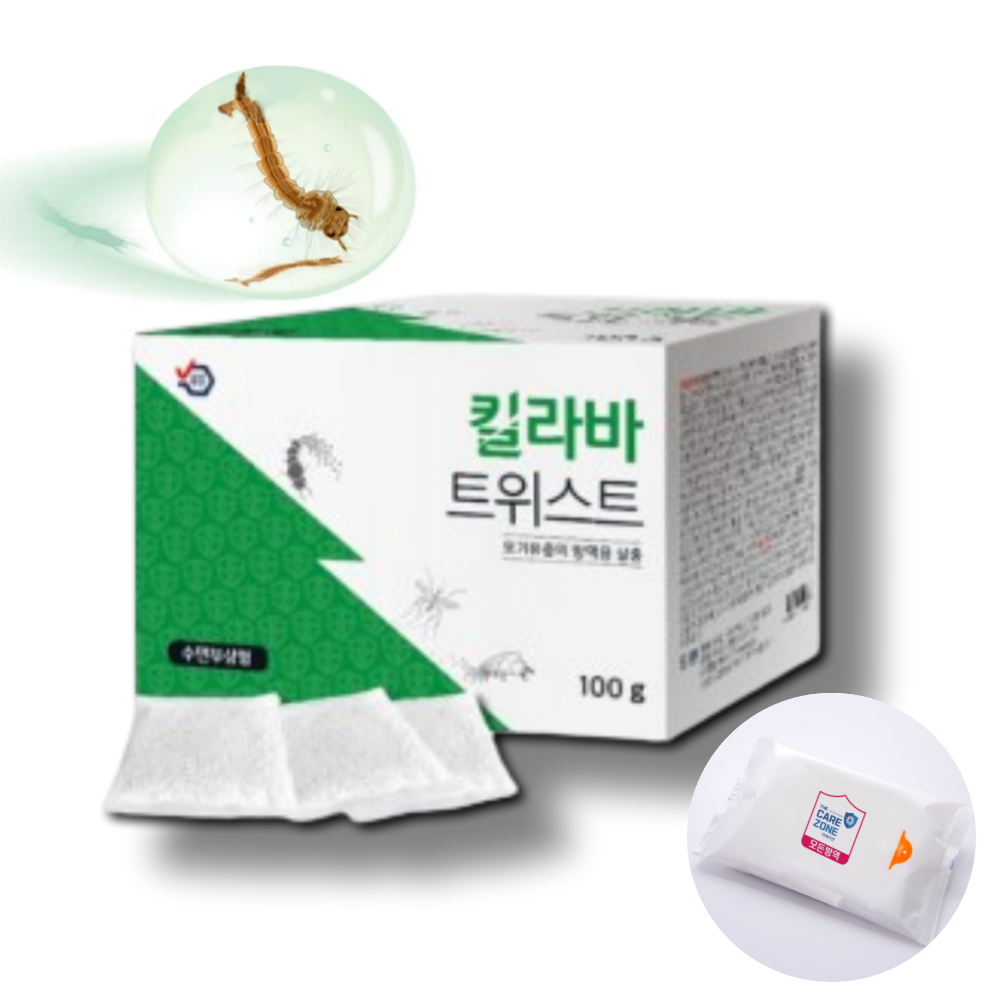 킬라바트위스트 100g 모기유충 모기퇴치 모기 살충제 박멸 구제 정화조 과립형 모기약 : 모든더케어존