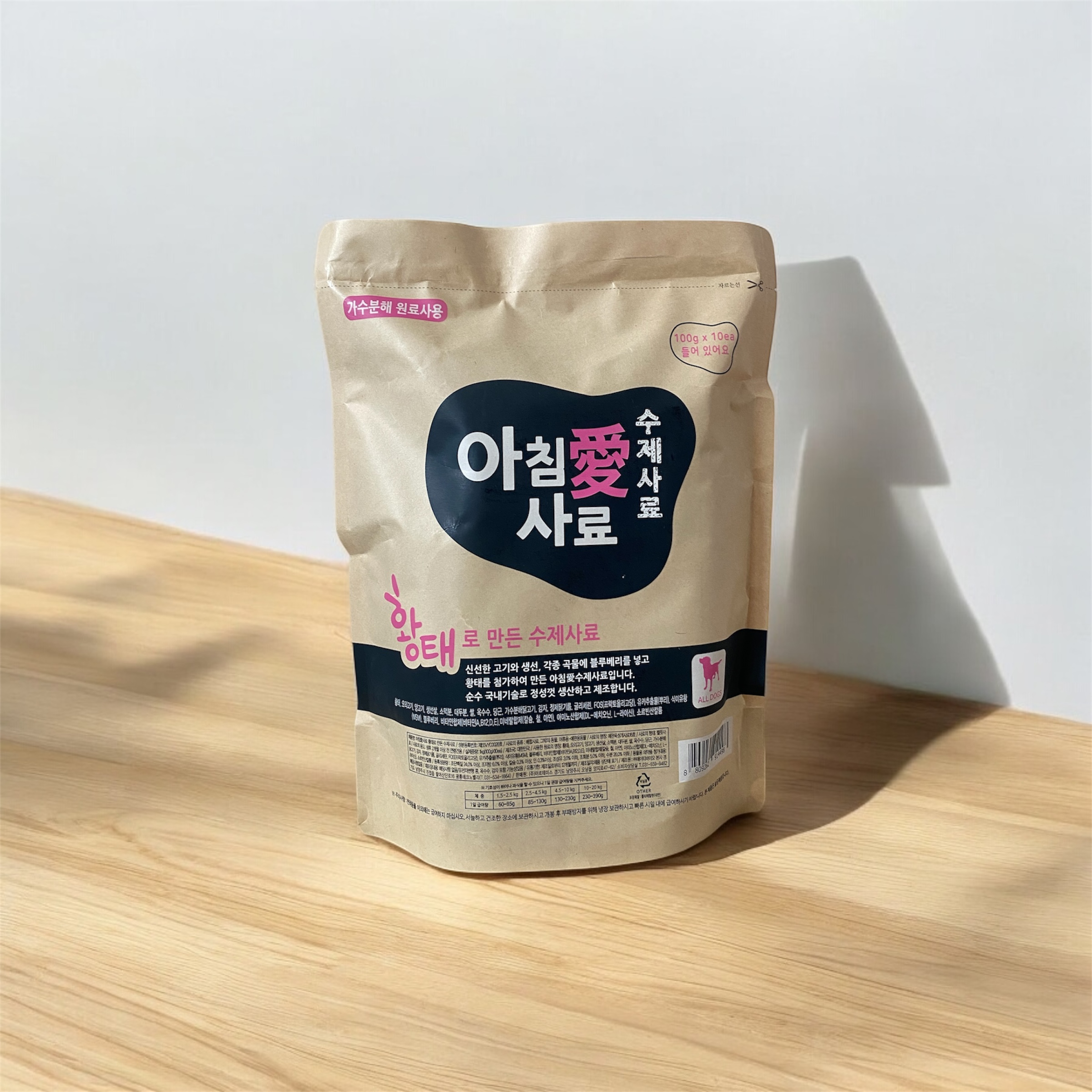 아침애 가수분해 국내산 수제사료 황태, 1kg, 1개 : 도그플랜