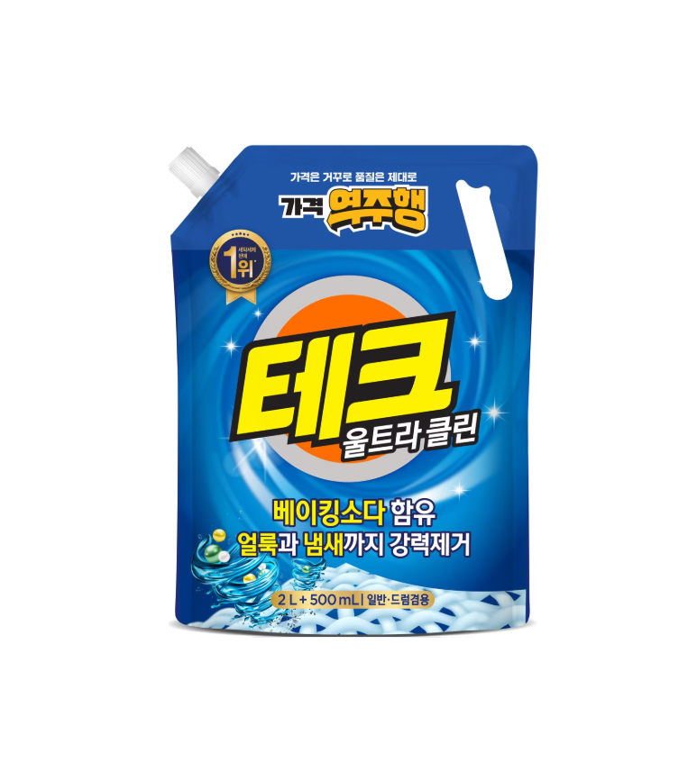 테크 울트라 클린 겸용리필 2L+500ml X 4입(1박스) : 홈오더샵