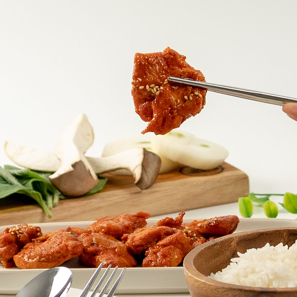 더맛담 매콤한 춘천닭갈비 숯불닭갈비 캠핑요리 밀키트 500g, 2개 : 더맛담 착한푸드